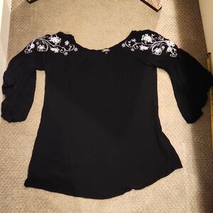 Cowgirl black ladies blouse sz XXL = worn once